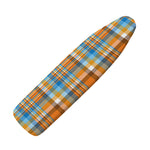 Orange And Blue Madras Pattern Print Ironing Board Cover