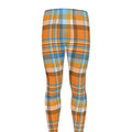 Orange And Blue Madras Pattern Print Men's Leggings