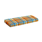 Orange And Blue Madras Pattern Print Piano Keyboard Cover