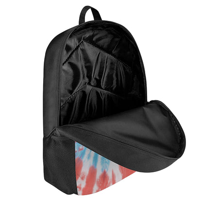 Orange And Blue Tie Dye Print 17 Inch Backpack