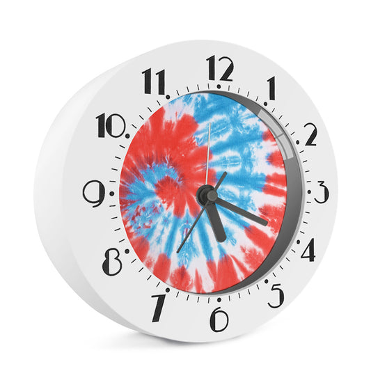 Orange And Blue Tie Dye Print Alarm Clock