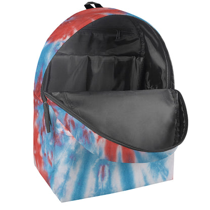Orange And Blue Tie Dye Print Backpack