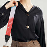 Orange And Blue Tie Dye Print Bag Strap