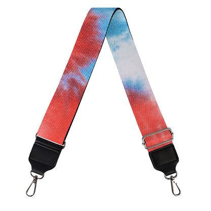 Orange And Blue Tie Dye Print Bag Strap