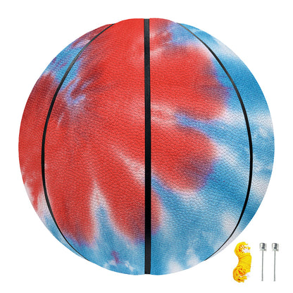 Orange And Blue Tie Dye Print Basketball