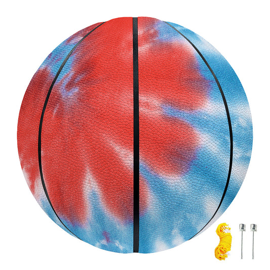 Orange And Blue Tie Dye Print Basketball