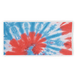 Orange And Blue Tie Dye Print Beach Towel
