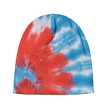 Orange And Blue Tie Dye Print Beanie