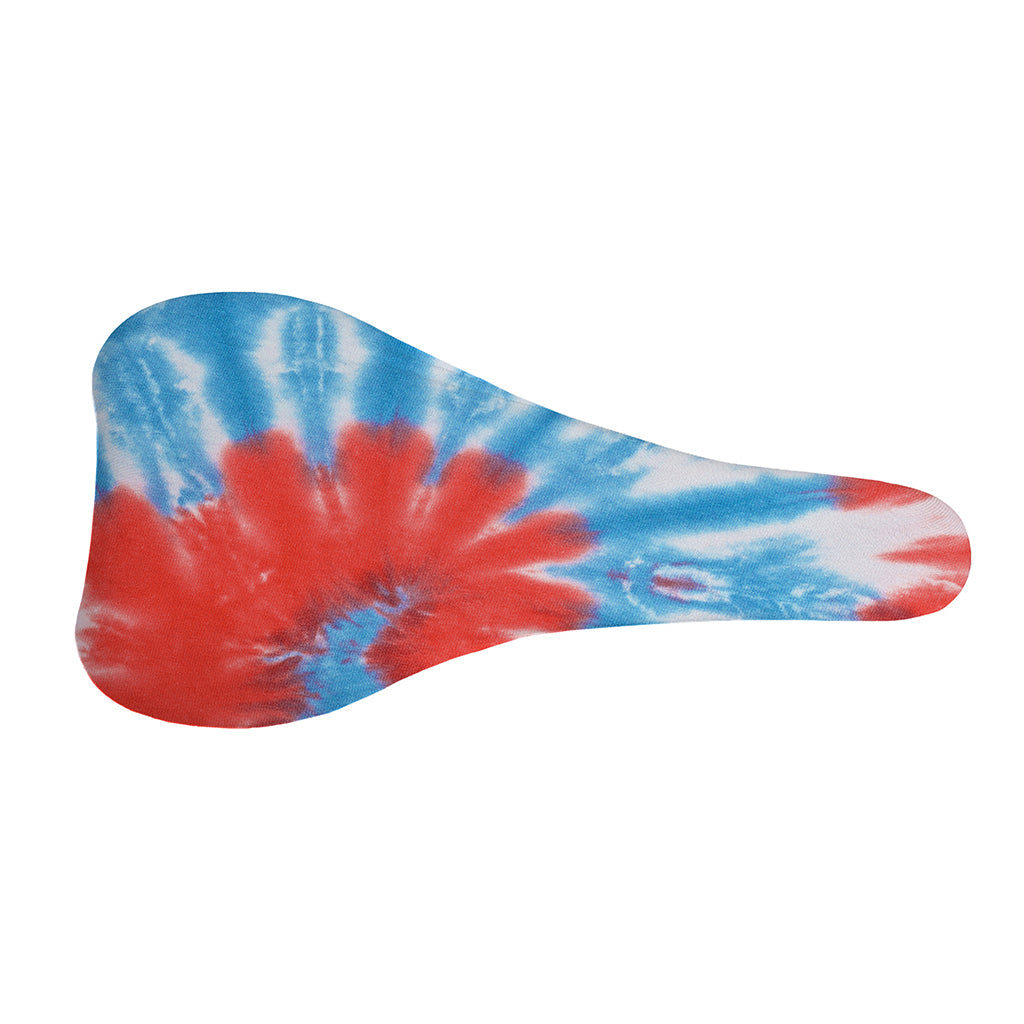 Orange And Blue Tie Dye Print Bicycle Seat Cover