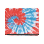 Orange And Blue Tie Dye Print Bifold Wallet