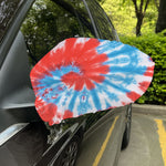 Orange And Blue Tie Dye Print Car Side Mirror Covers
