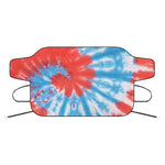 Orange And Blue Tie Dye Print Car Windshield Snow Cover