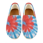 Orange And Blue Tie Dye Print Casual Shoes
