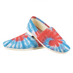 Orange And Blue Tie Dye Print Casual Shoes