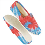 Orange And Blue Tie Dye Print Casual Shoes
