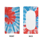 Orange And Blue Tie Dye Print Changing Pad Cover