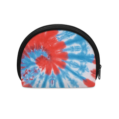 Orange And Blue Tie Dye Print Coin Purse