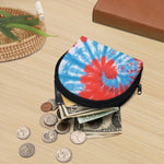 Orange And Blue Tie Dye Print Coin Purse