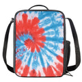 Orange And Blue Tie Dye Print Crossbody Lunch Bag