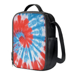 Orange And Blue Tie Dye Print Crossbody Lunch Bag
