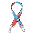 Orange And Blue Tie Dye Print Dog Seat Belt
