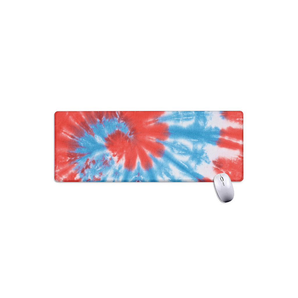 Orange And Blue Tie Dye Print Extended Mouse Pad