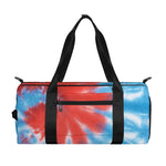 Orange And Blue Tie Dye Print Gym Bag