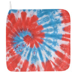 Orange And Blue Tie Dye Print Hand Towel