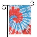 Orange And Blue Tie Dye Print House Flag