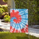 Orange And Blue Tie Dye Print House Flag