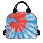 Orange And Blue Tie Dye Print Insulated Lunch Bag