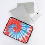 Orange And Blue Tie Dye Print Laptop Sleeve