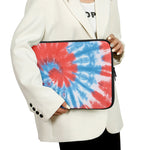 Orange And Blue Tie Dye Print Laptop Sleeve