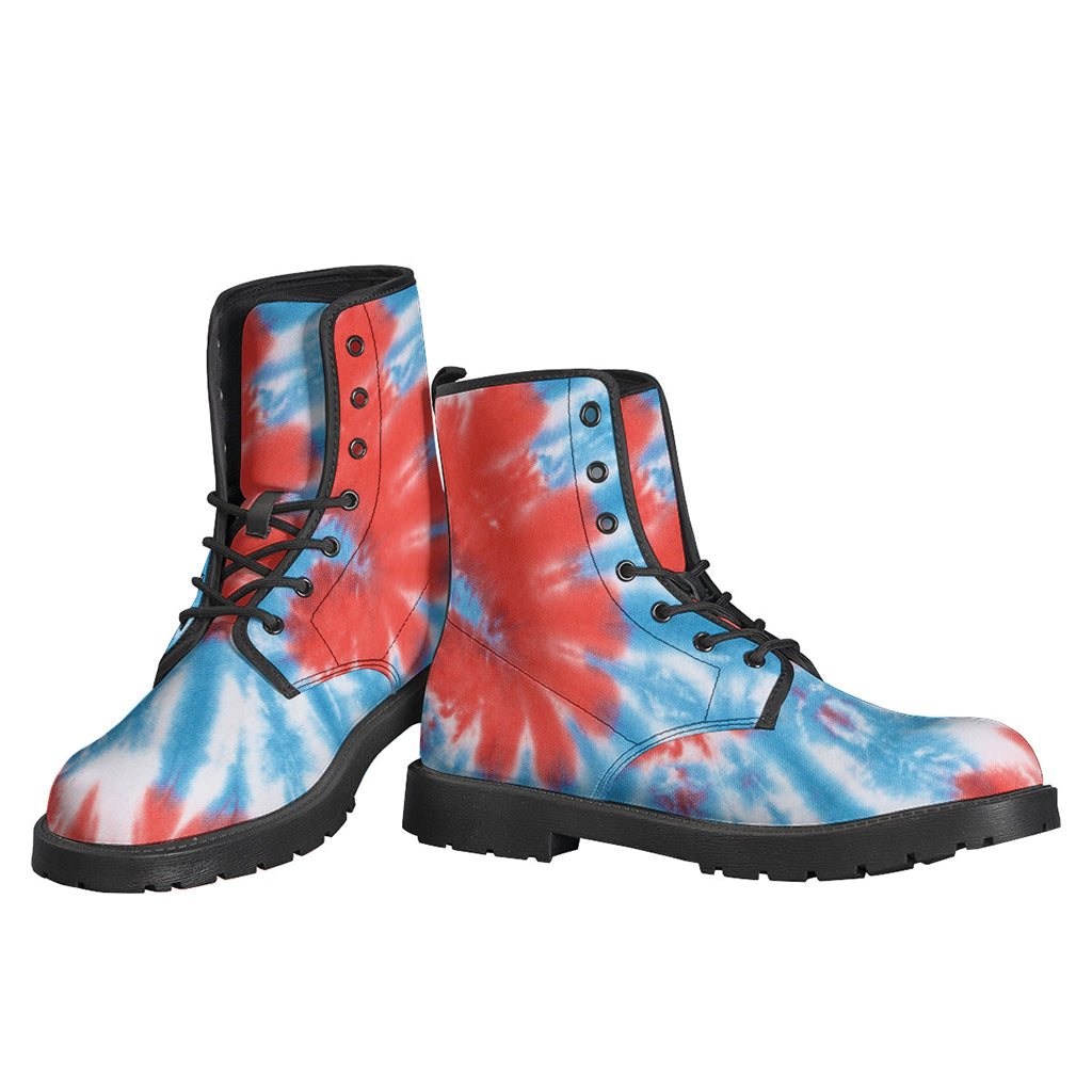 Orange And Blue Tie Dye Print Backpack