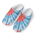 Orange And Blue Tie Dye Print Mesh Casual Shoes