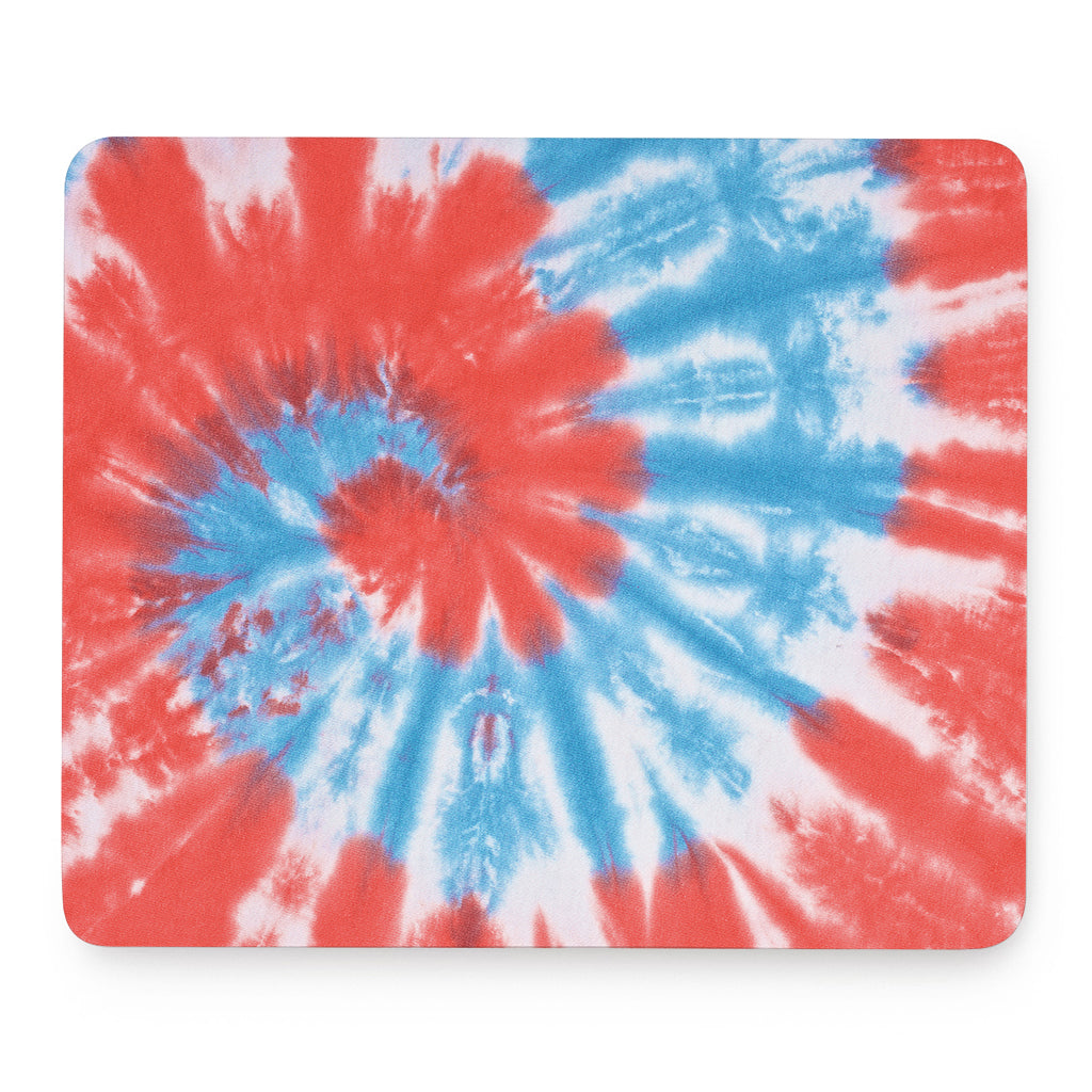 Orange And Blue Tie Dye Print Mouse Pad