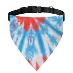 Orange And Blue Tie Dye Print Over The Collar Dog Bandana