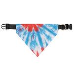 Orange And Blue Tie Dye Print Over The Collar Dog Bandana
