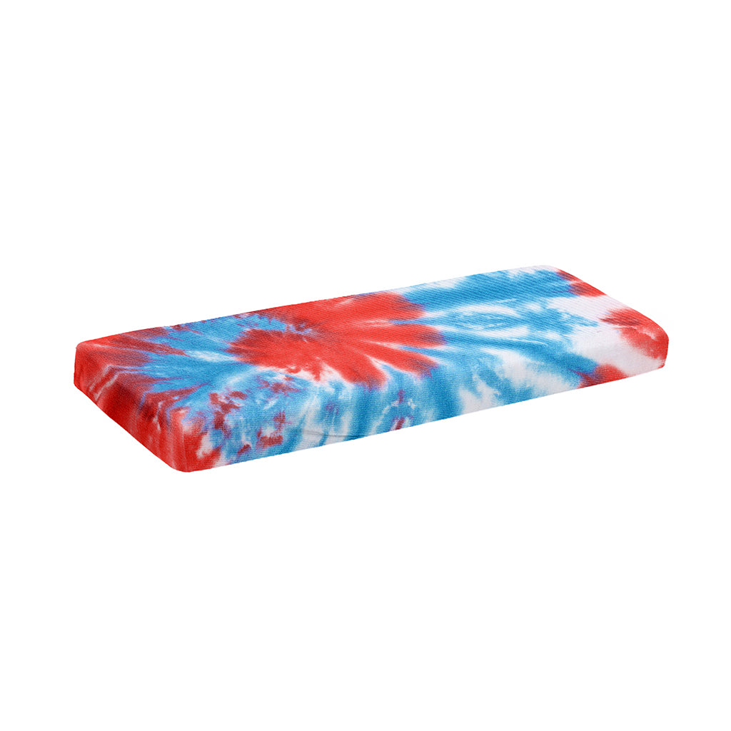 Orange And Blue Tie Dye Print Piano Keyboard Cover