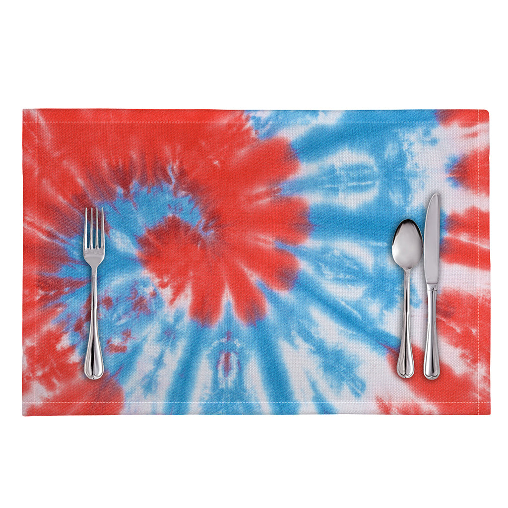 Orange And Blue Tie Dye Print Placemat