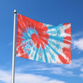 Orange And Blue Tie Dye Print Polyester Flag