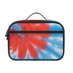 Orange And Blue Tie Dye Print Portable Lunch Bag
