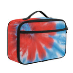 Orange And Blue Tie Dye Print Portable Lunch Bag