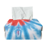 Orange And Blue Tie Dye Print Rectangle Tissue Box Cover