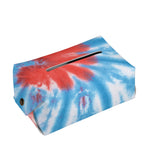 Orange And Blue Tie Dye Print Rectangle Tissue Box Cover