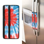 Orange And Blue Tie Dye Print Refrigerator Handle Covers