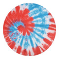 Orange And Blue Tie Dye Print Round Blanket