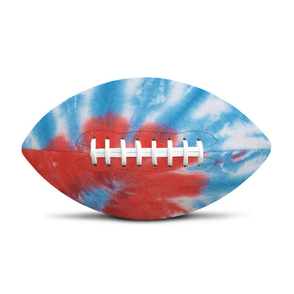 Orange And Blue Tie Dye Print Rugby Ball