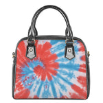 Orange And Blue Tie Dye Print Shoulder Handbag