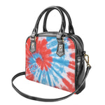 Orange And Blue Tie Dye Print Shoulder Handbag